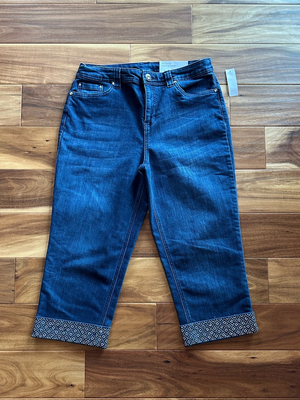 Christopher & Banks Classic Fit Capris Patterned Cuffs size 6